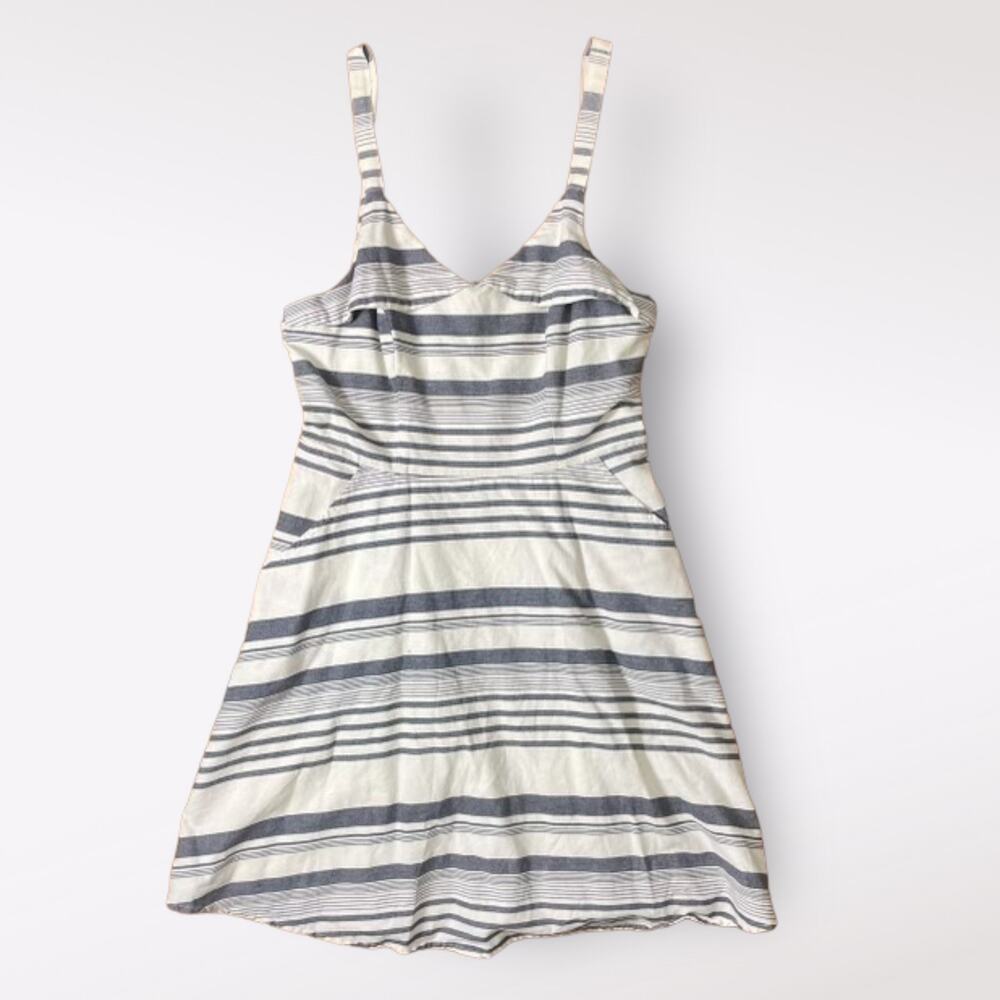 Francesca’s Jun & Ivy Blue and White Striped Mini Dress Size M